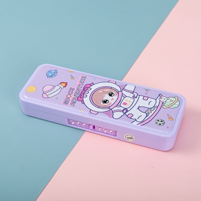 

NEW ! BEST SELLER Kotak Pensil 2 Tingkat Anak-Anak dengan Sandi / Password Model Terbaru - Purple Sweet