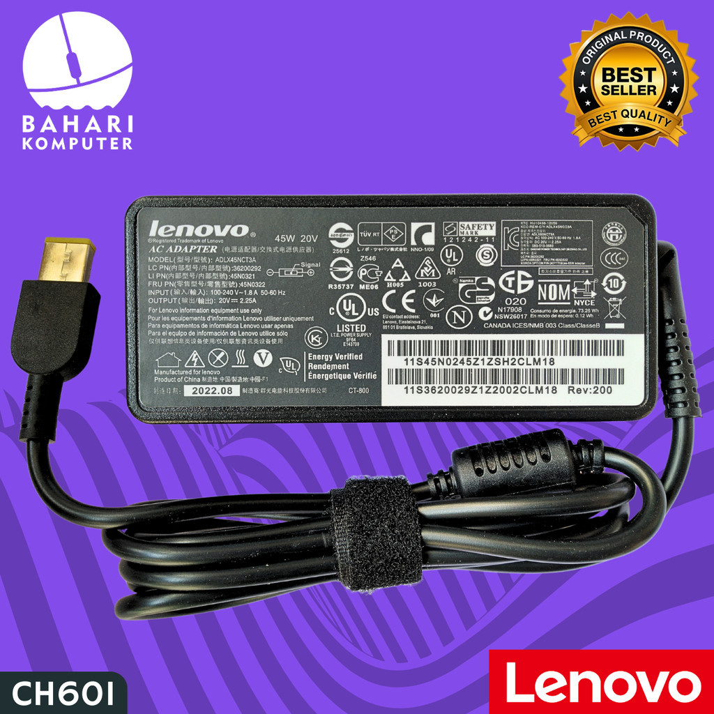 Adaptor Charger Laptop Lenovo Thinkpad E550 E555 E560 E565 E570
