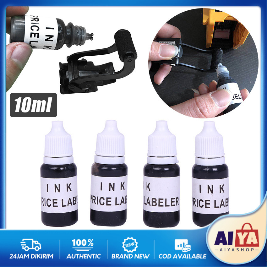 

10Ml Tinta Stempel Permanen Waterproof Hitam Tinta Stempel Premium Untuk Plastik