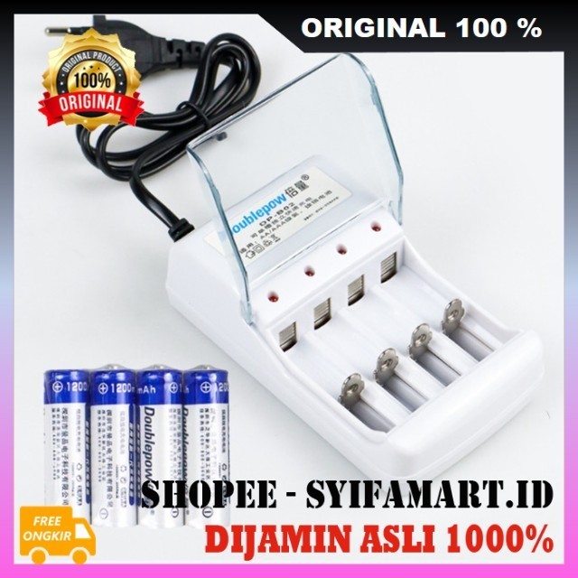 Alat Charger Baterai Free Baterai Alat Cas Baterai Ces Batrei 4 Slot Charger Baterai 4slot 100% ORIG