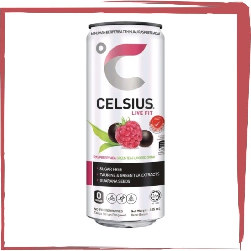 

Celsius Energy Drink 325ml Sugar Free Raspberry Acai