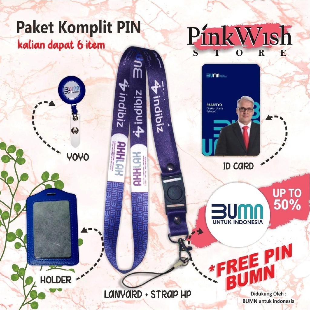 

[READY STOCK] Tali idcard/lanyard INDIBIZ biru bavy Print 2 sisi bolak balik TERMURAH !!! Beli Eceran Rasa Grosir