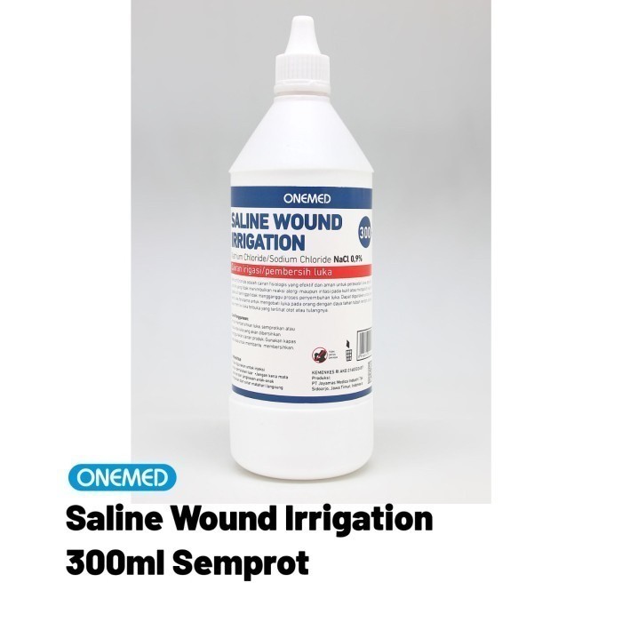 Cairan Pembersih Luka Wound Irrigation 300 ml NaCl 0.9% ONEMED/ Cairan Cuci Luka ONE MED 300ml