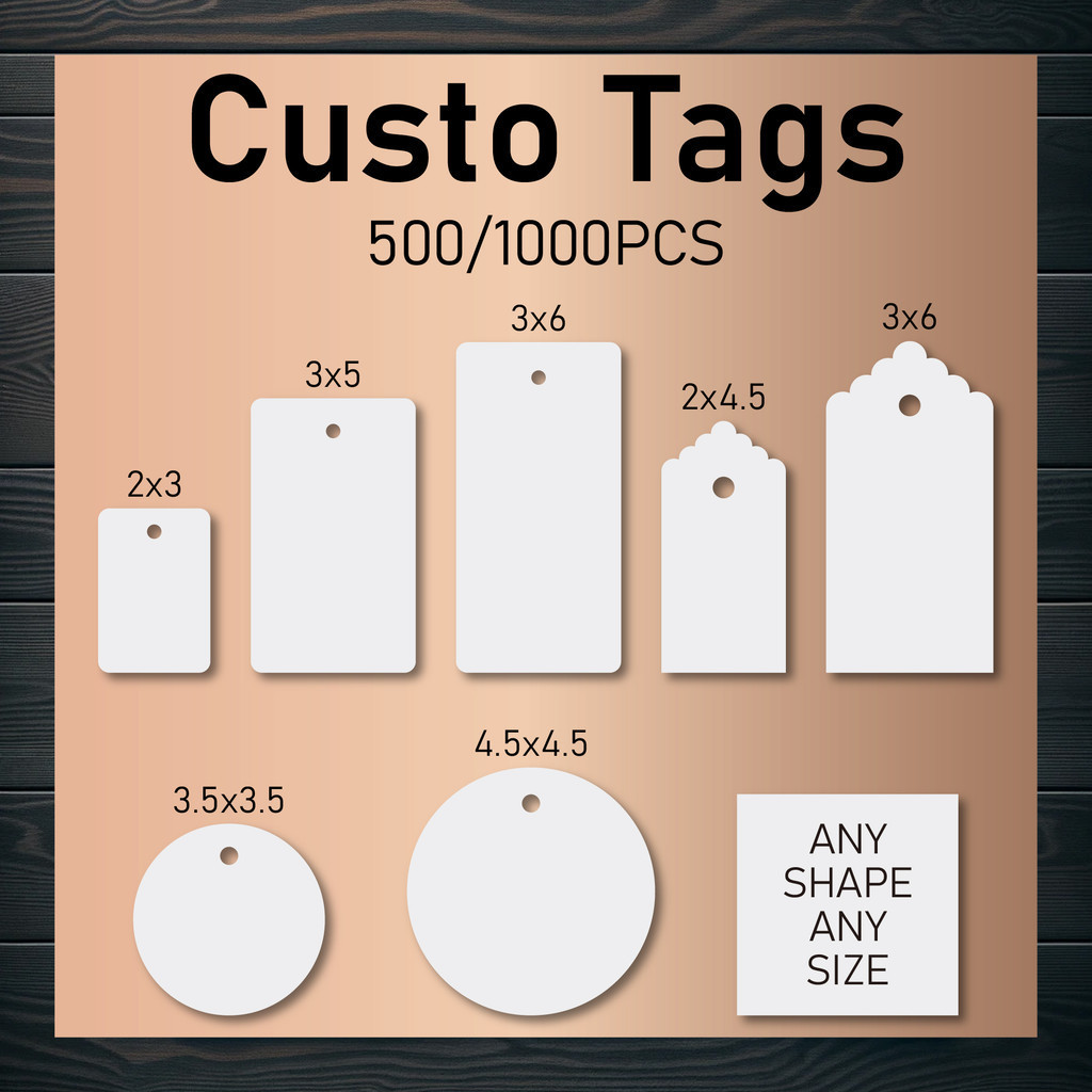 

500PCS Custom Tags Paper Labels Clothing Brand Fashion Business Handmake Merchandise Logo Design Hang Personalized Tag