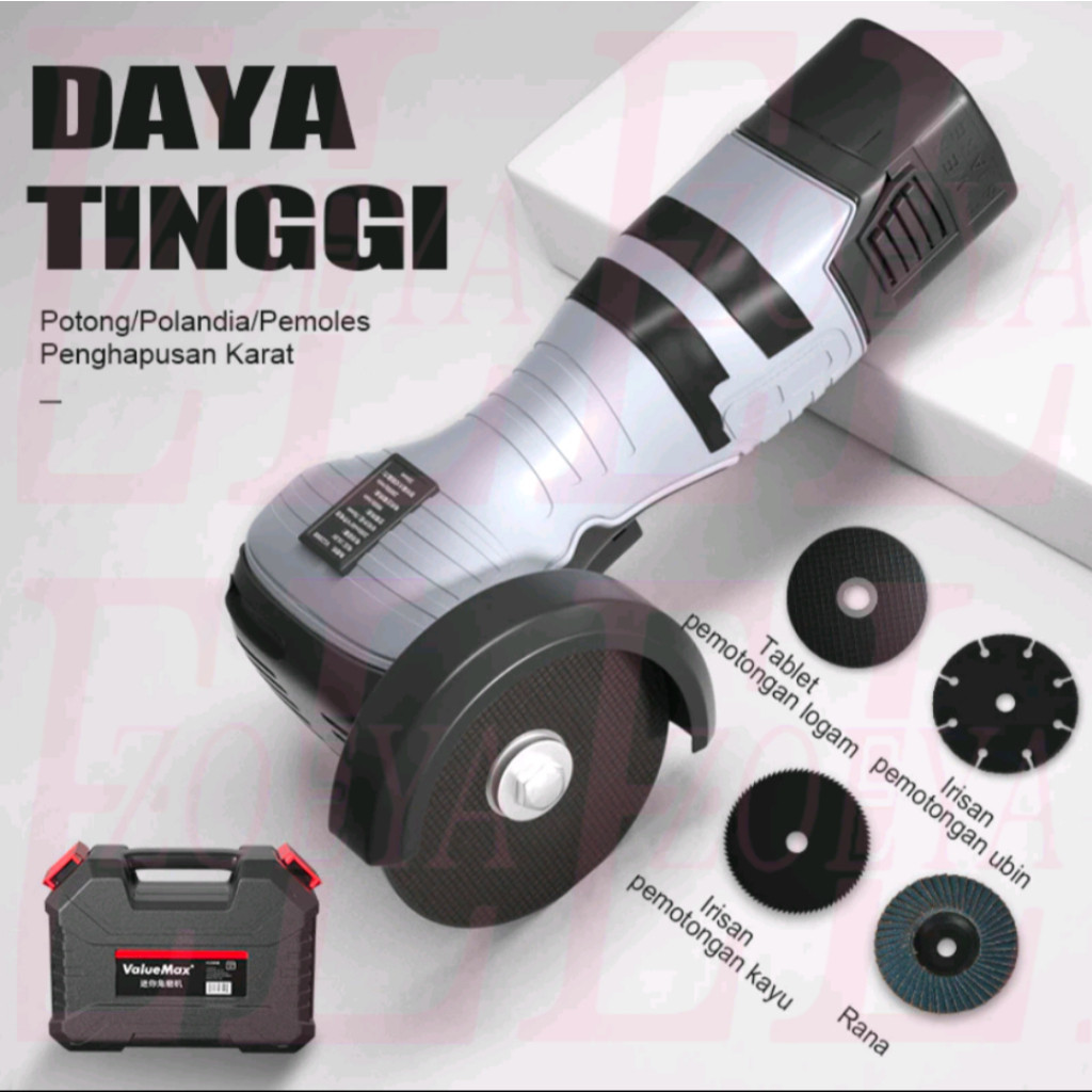 MINI Mesin gerinda tangan 2 Batrei 16.8V Cordless Tanpa kabel Praktis