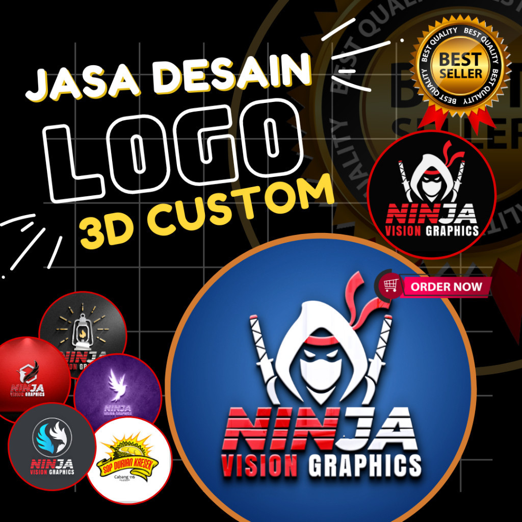 Jasa Desain Logo 3D Custom Keren [Proses Cepat]