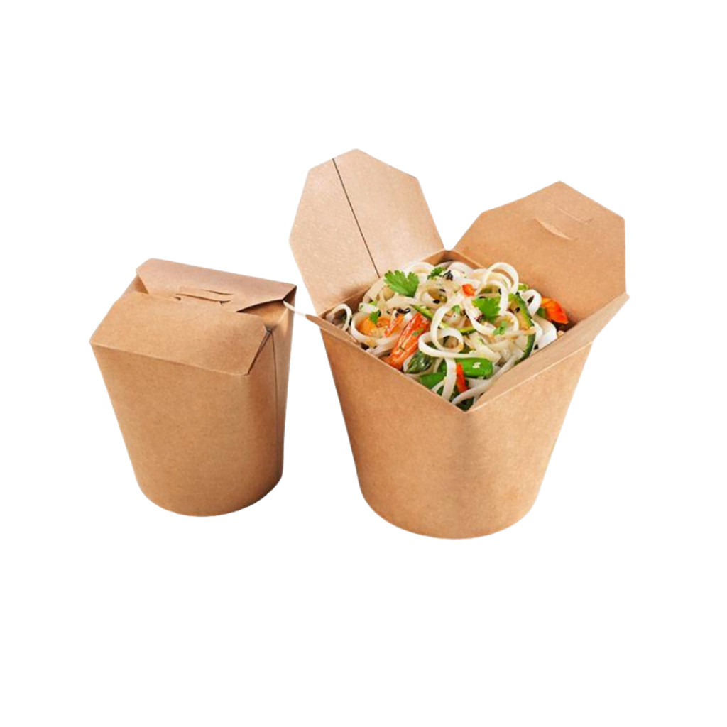 Noodle Kraft Bowl Isi 5pcs | Brown Kraft Paper Bowl | Kraft Food Pail | Kraft Noodle Cup | Mangkok K