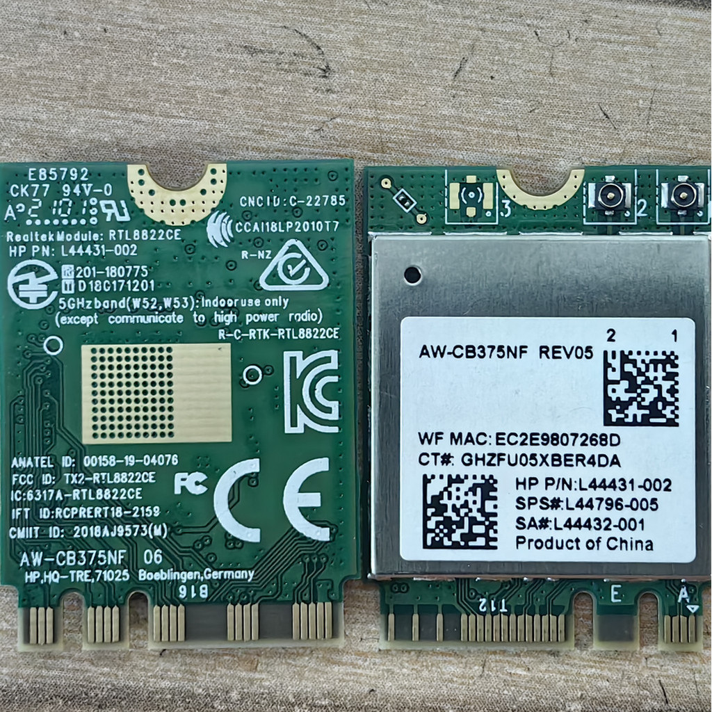 Card RTL8822CE Dual-Band 802.11ac 1200Mbps M2 Wifi Card + 2.4Ghz Bluetooth compatible WIFI Card IPX 