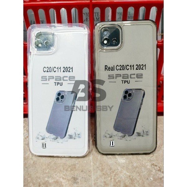 CASE BENING TRANSPARAN SPACE TPU HP REALME C20/C11 2021 /REALME C11 2020 SLICON BENING Hitam Bening