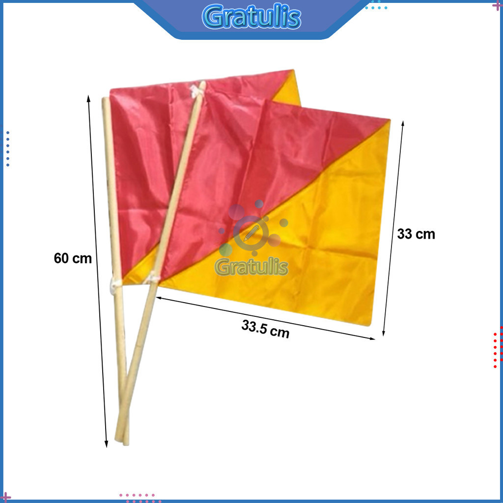 

BENDERA + TONGKAT SEMAPHORE / ALAT PRAMUKA SEMAPUR / BENDERA 2 PCS / TONGKAT 2 PCS
