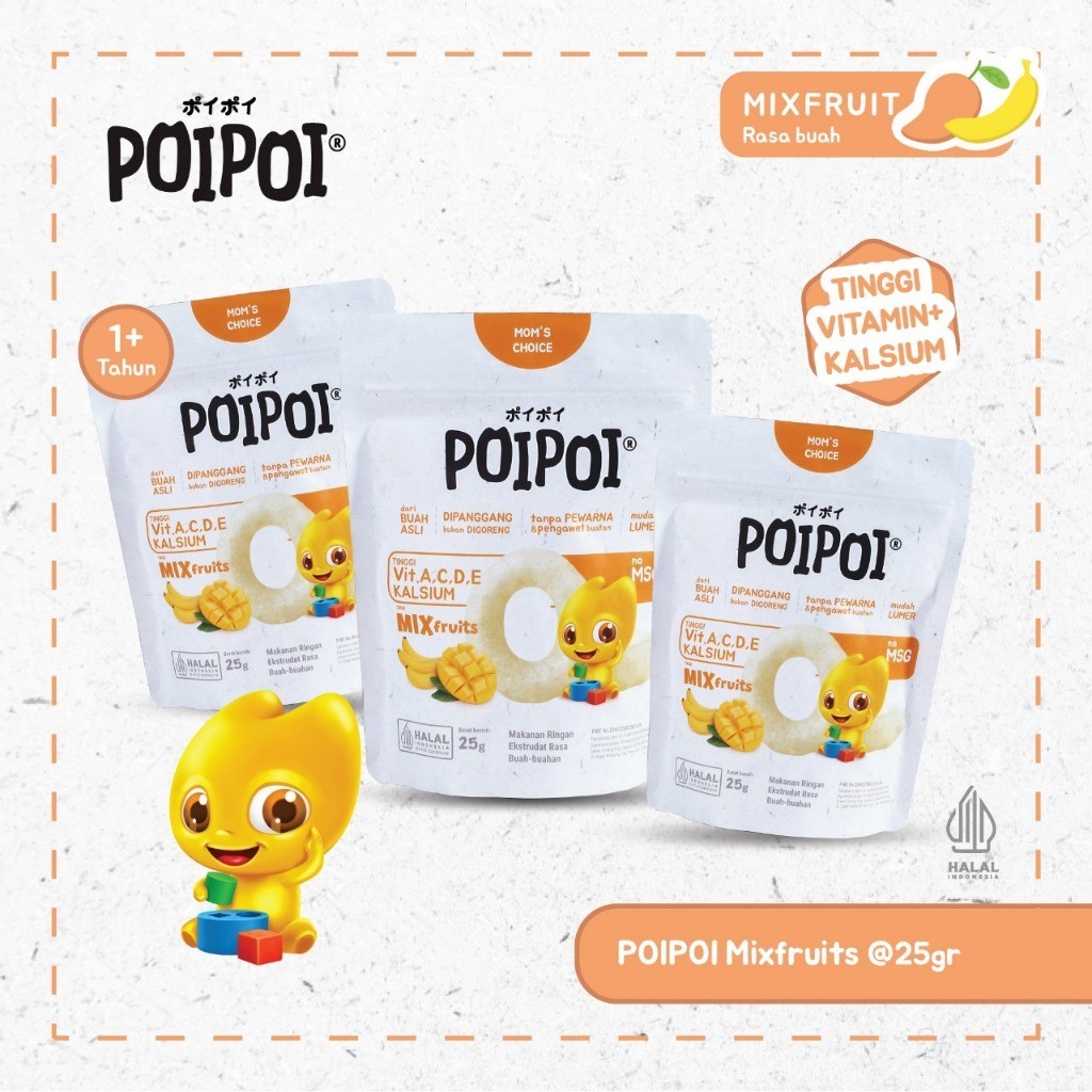 

Poipoi Snack - Mix Fruits 25Grm