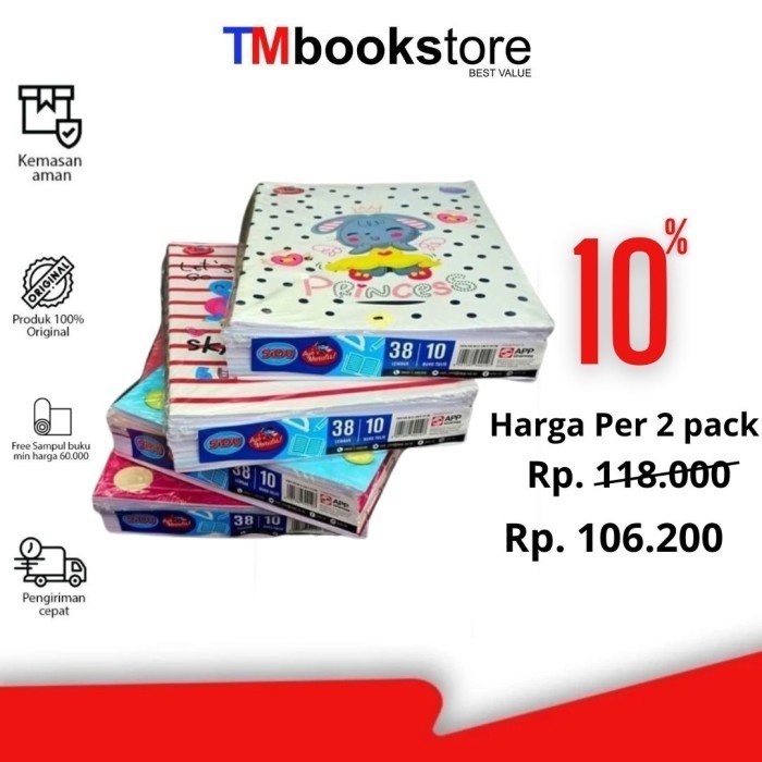 

BUKU TULIS EB 38LBR/PACK SINAR DUNIA ( ISI 2 PACK) TMBOOKSTORE