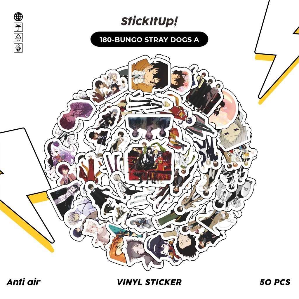 

COD✨ 100 Pcs Stiker Motif Anime Bungo Stray Dogs Anti Air Untuk Dekorasi Notebook Sepeda Skateboard Handphone DIY