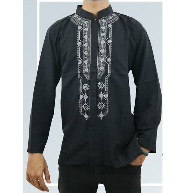 BAJU KOKO PRIA LENGAN PANJANG / BAJU KOKO LENGAN PANJANG MOTIF BORDIR