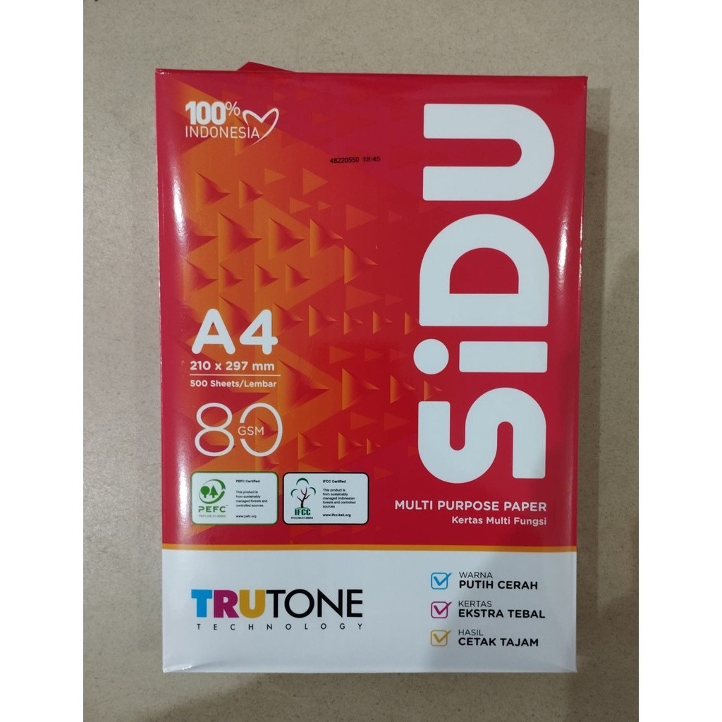 

Kertas HVS A4 Sidu 80Gram