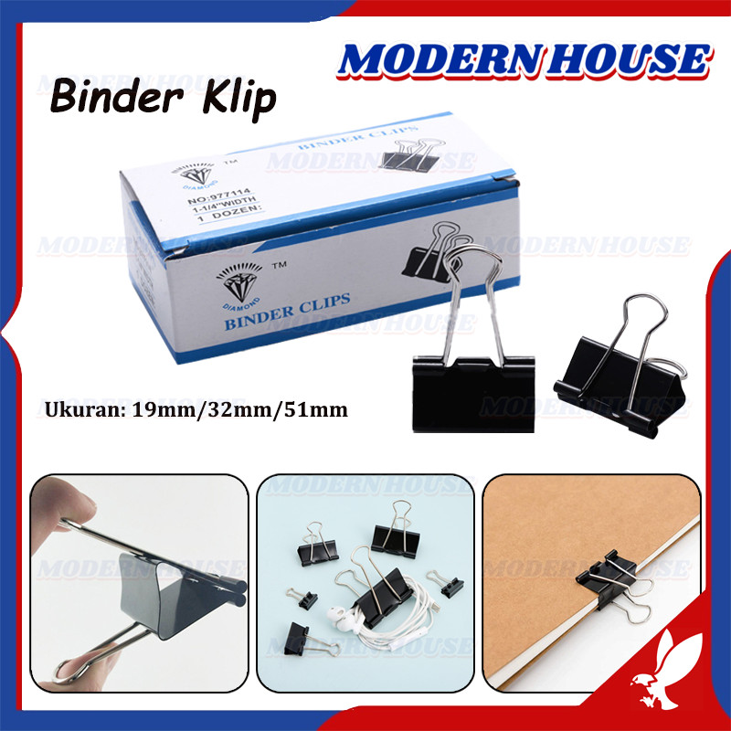 

Binder Clip / Klip Hitam / Binder Klip 19mm / Klip Kecil / Penjepit Kertas