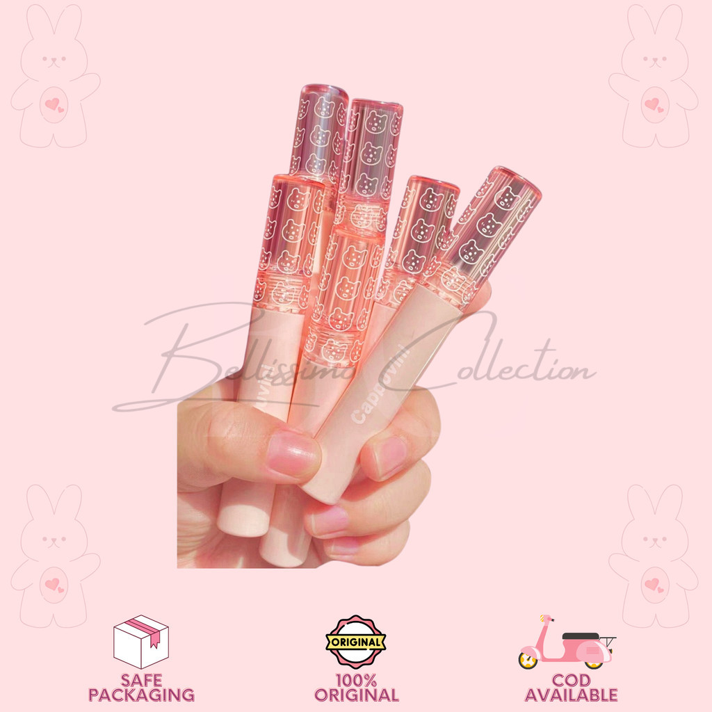 Lip Cream Watery Liptint Lipstik CAPPUVINI Pink Bear Jelly Luminous