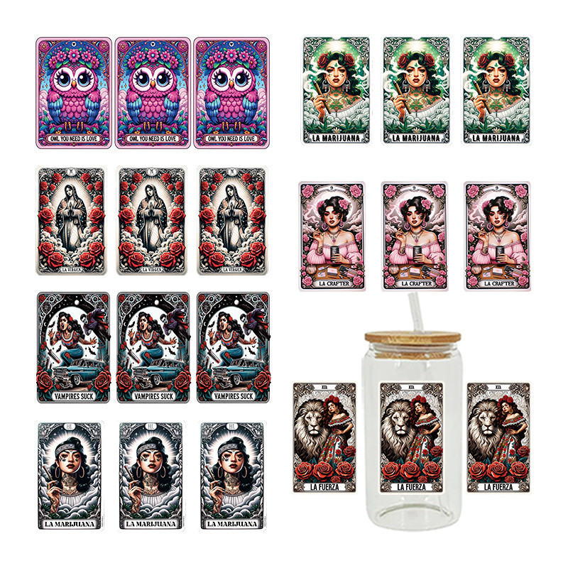 

Halloween UV DTF Transfer Happy Juice Printed Sticker For The 16oz Libbey Glasses Wraps Bottles D18026