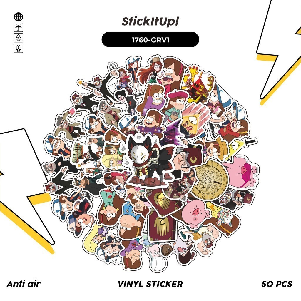 

COD✨ 50 Pcs Stiker GRAVITY FALLS CHARACTER MIX 01 Lucu Anti Air Untuk Dekorasi Notebook Sepeda Skateboard Handphone DIY
