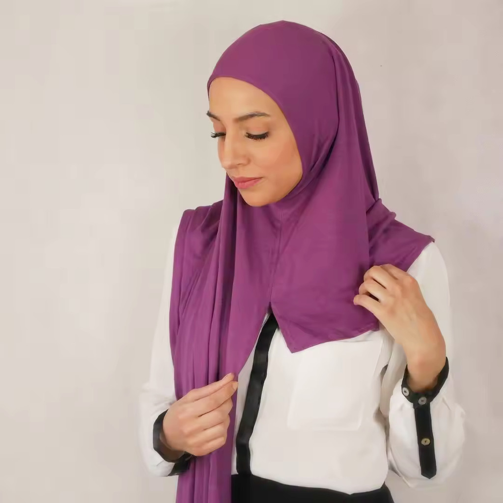 

Fashion One Loop Instant Cotton Instant Hijab Muslim Headwrap Islamic Headscarf Scarf