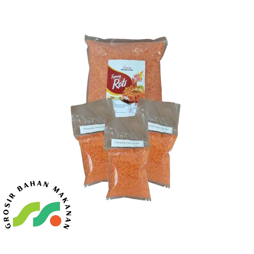 

TEPUNG ROTI BREAD CRUMBS HOT & SPICY MERK FOODCHEF REPACK 250 GRAM