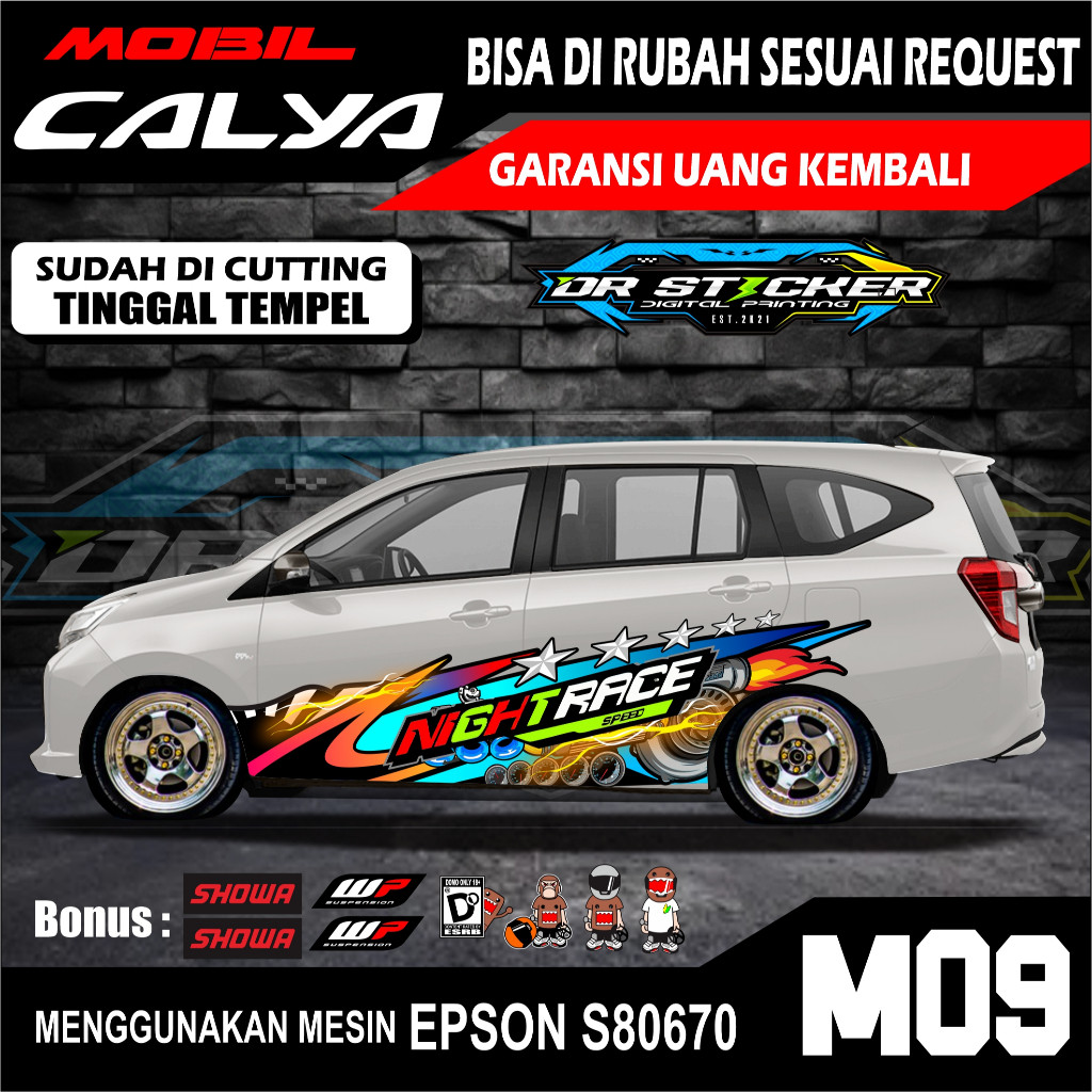 Striping Mobil Calya Sigra Avansa - Decal Calya Desain Custom