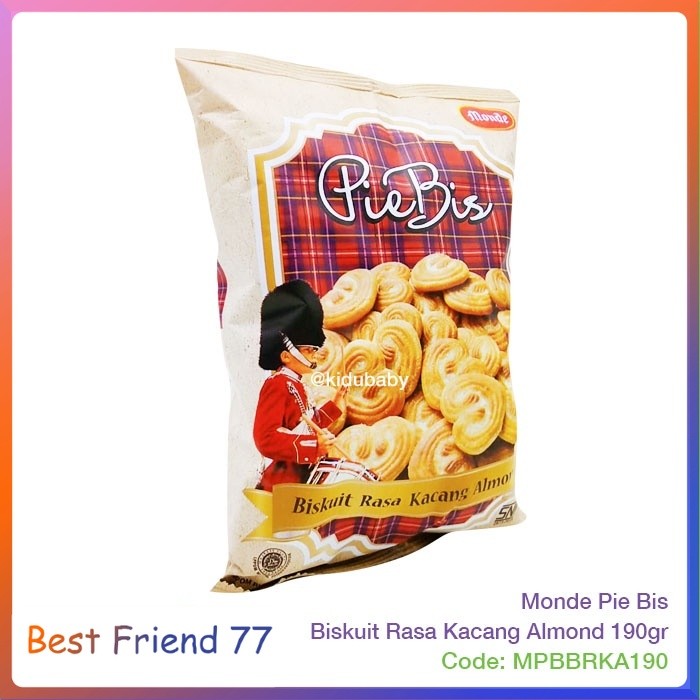 

BIG SALE !!! PROMOO !!! Monde Pie Bis Biskuit Rasa Kacang Almond 190gr