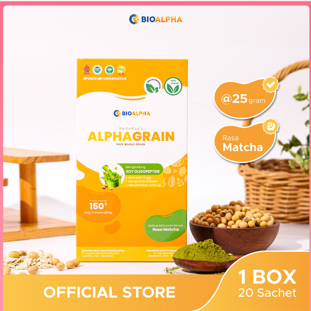 

Alphagrain isi 6 Sachet: Minuman Pengganti makanan untuk diabetsi Rasa Matcha setyoaji33