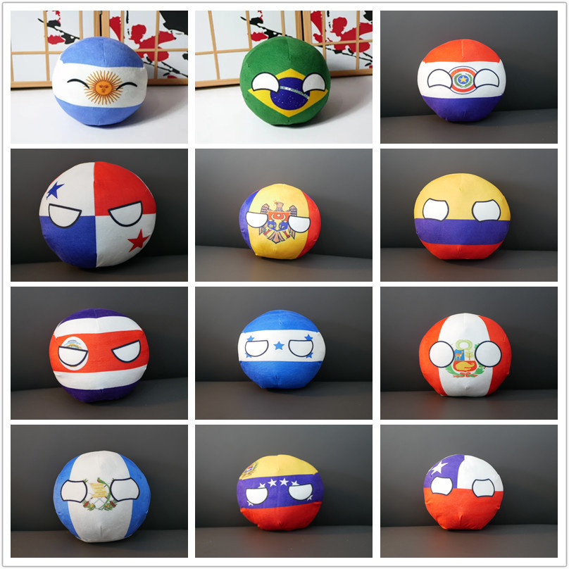 Countryballs Plush Doll Argentina Brazil Paraguay Colombia Chile Venezuela Ball Polandball Stuffed P
