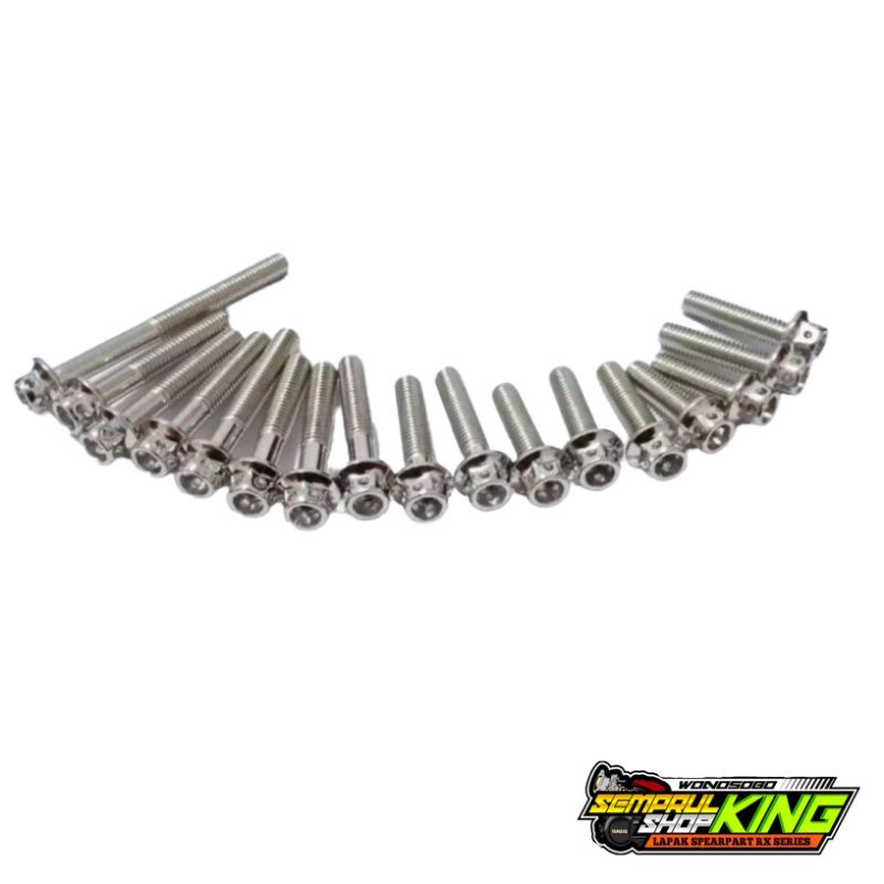 Baut bak blok rx king probolt flower sepasang kanan kiri