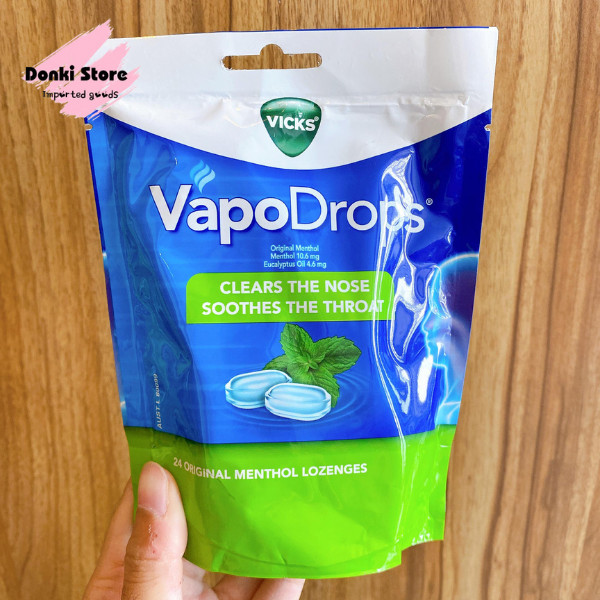 

VICKS VAPO DROPS MENTHOL PEPPERMINT 24 Lozenges