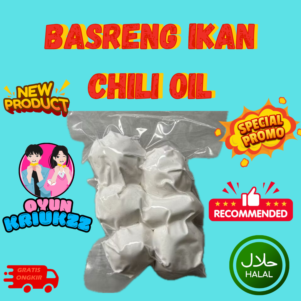 

Basreng mentah chili oil isi 6 biji/ Basreng mentah bumbu cikruh viral/ Basreng chili oil bumbu cikruh