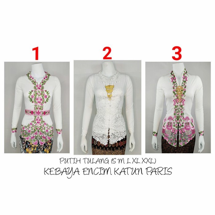 ✨NEW✨ -9187 Indah Kebaya Modern Encim Kutubaru Bali Murah Batik Bordir Brokat