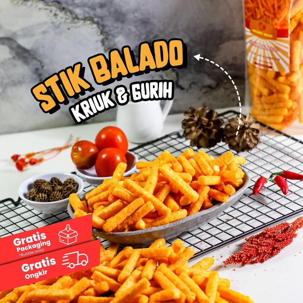 

Stick Balado Makanan Ringan Stik Pedas Gurih By Kucinta Snack