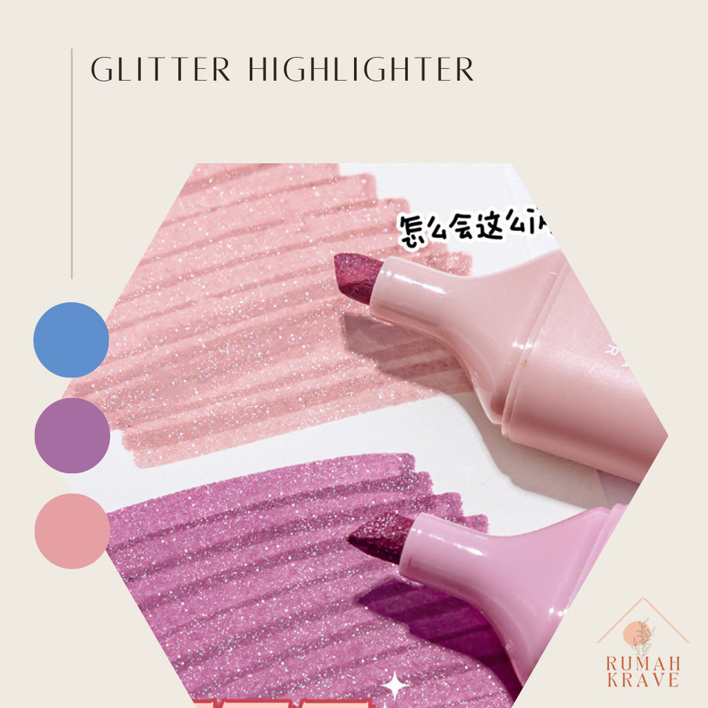 

RUMAH KRAVE - Glitter Highlighter Stabilo Penanda