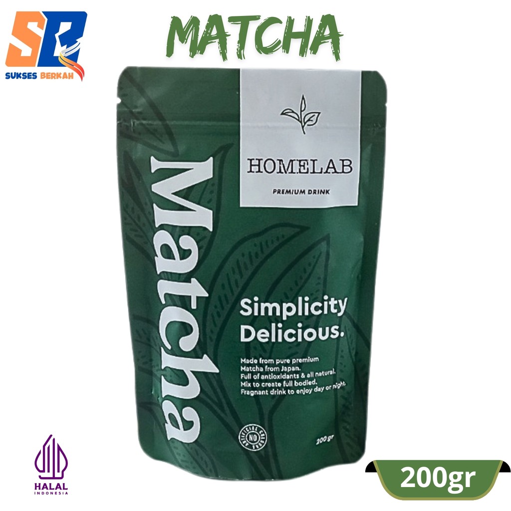 Homelab Bubuk Minuman Matcha Premium Greentea Matcha Powder 200 Gr