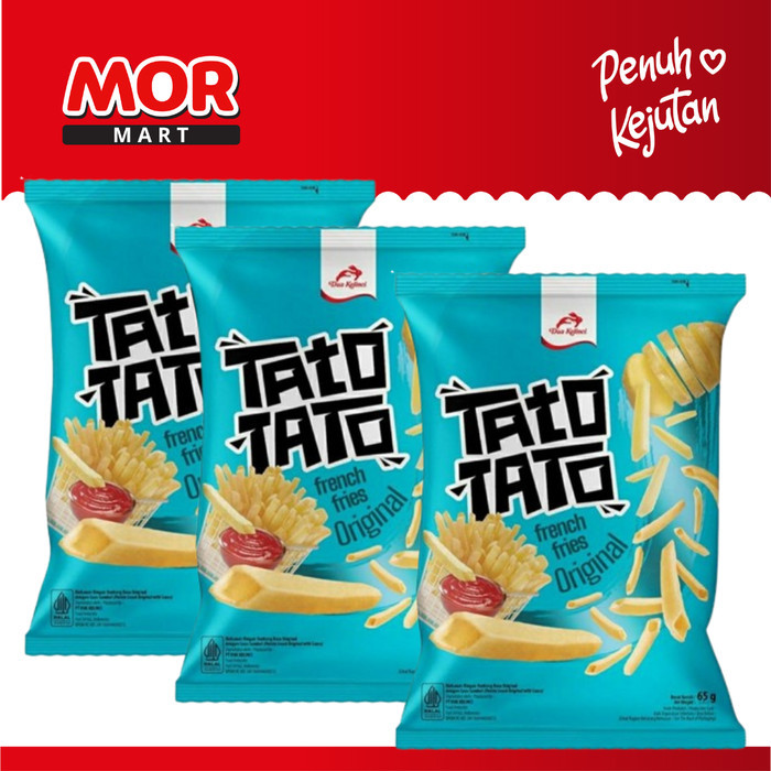 

Buy 2 Get 3 - DUA KELINCI Tato Tato French Fries Original Keripik Kentang Asin 60gr