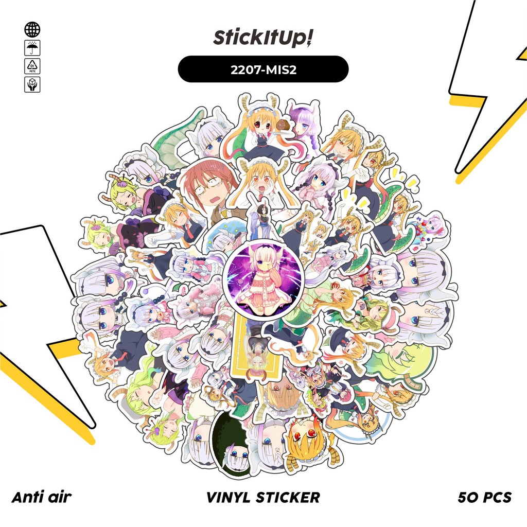 

COD✨ 50 Pcs Stiker Pack ANIME SERIES MISS KOBAYASHI'S DRAGON MAID CHAR MIX 02 Lucu Aesthetic Vynil Waterproof untuk Freebies Sticker Buku Journal Casing HP Laptop