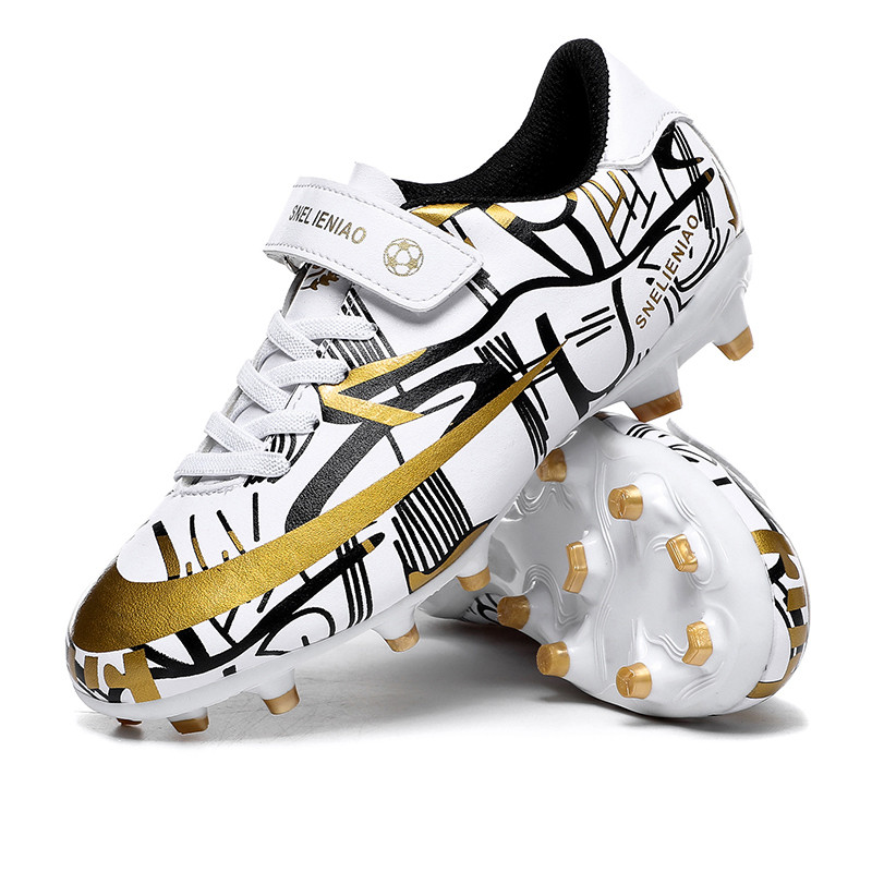 Childrens Soccer Shoes for Boy Indoor Turf Training Outdoor Sports Fast Football Shoes Society Cleat