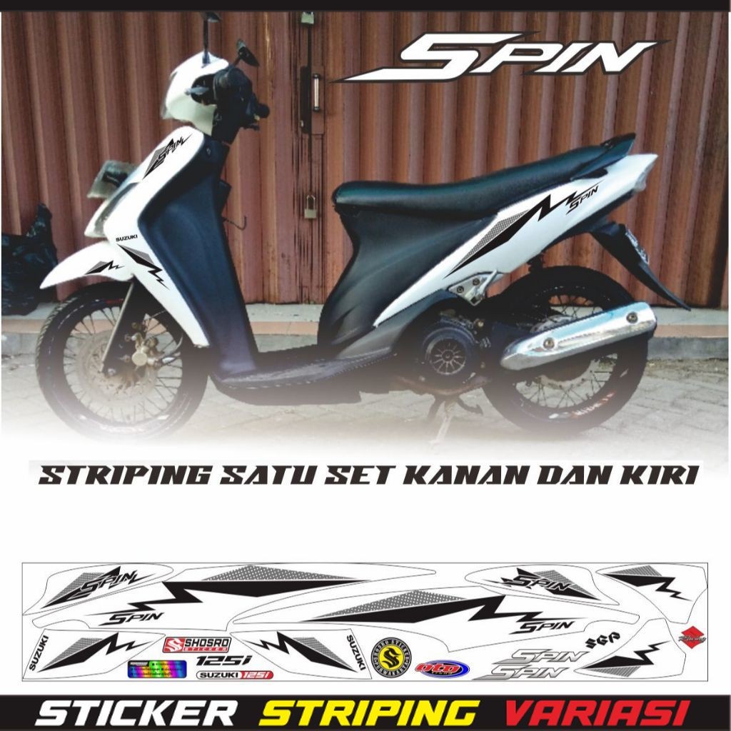 STRIPING SPIN 125 SR / STIKER SPIN 125 / SR / SPIN / STIKER / STICKER / STRIPING SUZUKI SPIN POLET S