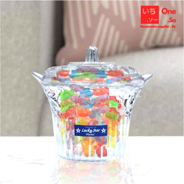 TOPLES PLASTIK / TOPLES KUE / TOPLES MAWAR CRYSTAL / TOPLES PLASTIK ACRYLIC- LUCKY STAR