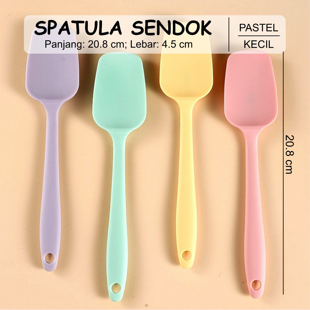 Norden - SPATULA SENDOK 21 CM - Pengaduk Silikon Food Grade Aduk Sodet Sutil Adonan Oles Kue Medan
