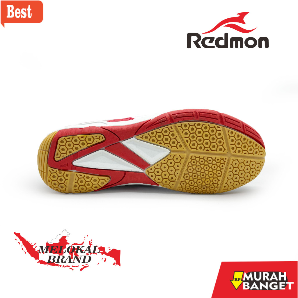 sepatu basket terbaik 2024 Redmon Sepatu Basket Highest Putih Merah Original Size 39-43 Sepatu Olahr
