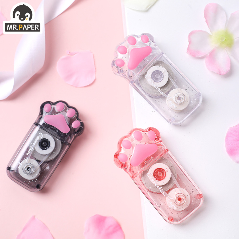 

Mr. Paper 3 Style Cute Cat Claw Correction Tape Creative Large Capacity Cute School Supplies Stationery Kawaii Accessories