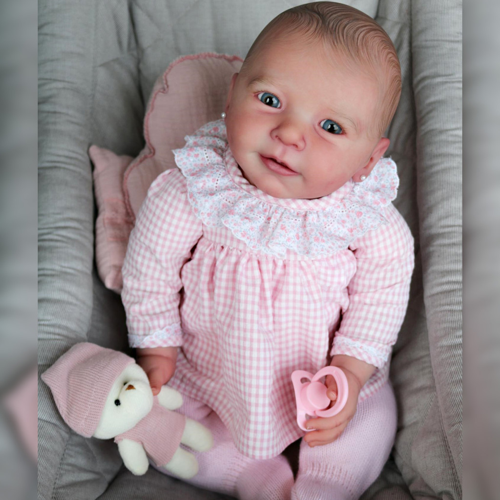 22 Inch Lisa Bebé Reborn Dolls 3D Painted Adorable Newborn Baby Dolls Toys Lifelike Real Muñeca Rebo