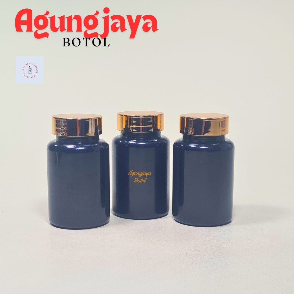Botol Fs 120 ml Hitam / Botol Plastik / Botol Obat / Botol Kapsul / Botol 120 ml