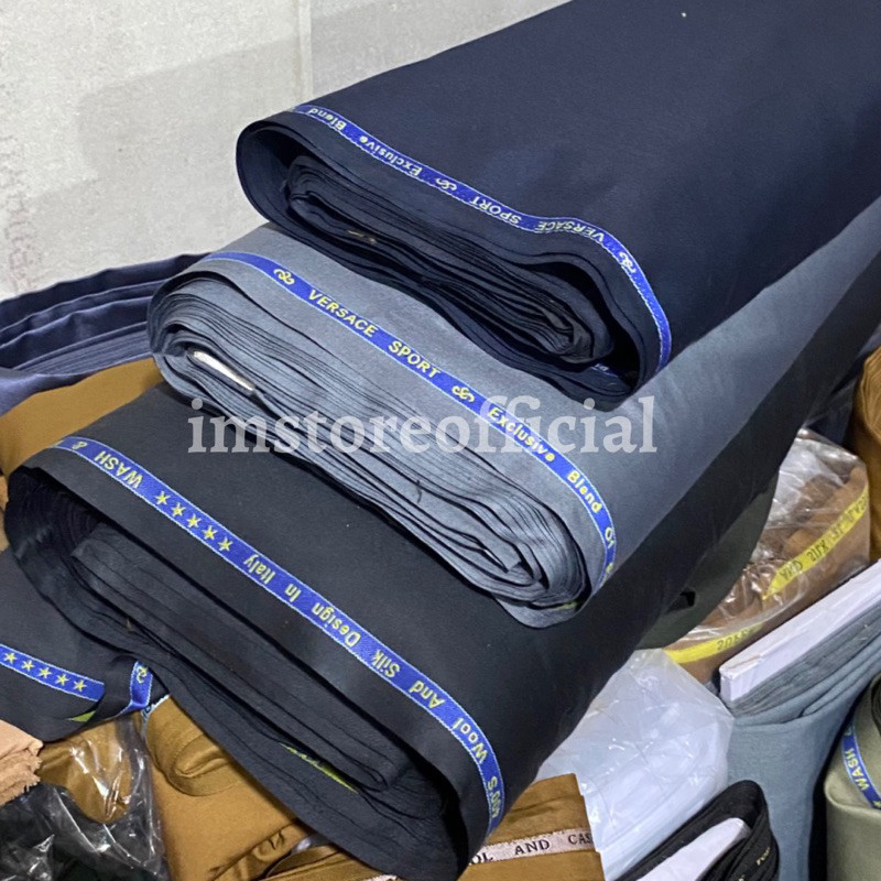 kain versace sport wool and silk bahan seragam jas dan celana