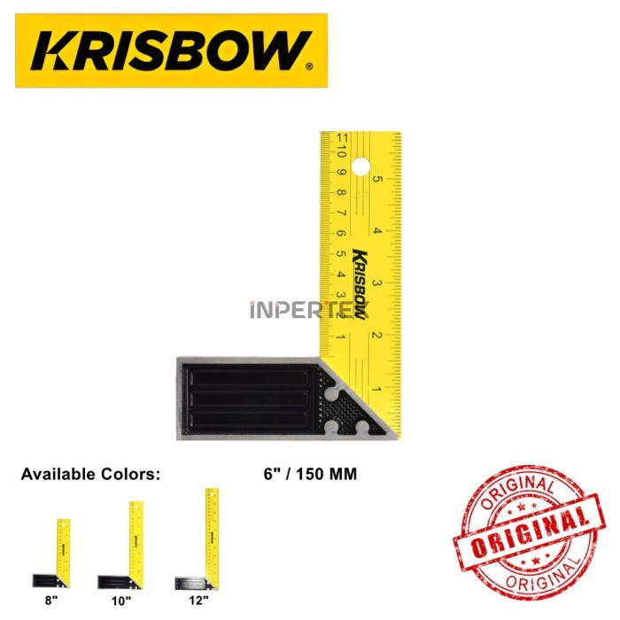 

Siku Besi KRISBOW Penggaris Mistar 6 8 10 12 Inch / 150 200 250 300 mm Try Square 15cm 20cm 25cm 30cm Original