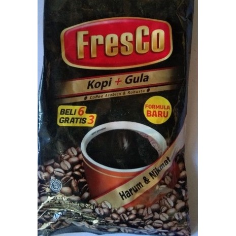 

Fresco Kopi Gula Bag 225 Gram ( Beli 6 Gratis 3 )