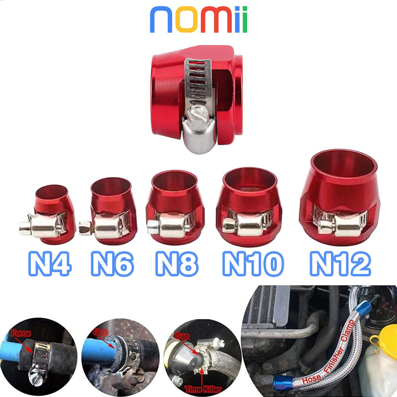 An4/An6/An8/An10/An12 Klem Selang Bensin/Oli Klip Selang Bensin Hose Clamp Bahan Aluminum UntukMobil